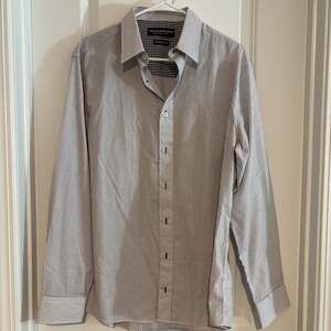 Nick Graham Modern Fit Striped Button-Up Shirt - Men's Long Sleeve Dress Shirt